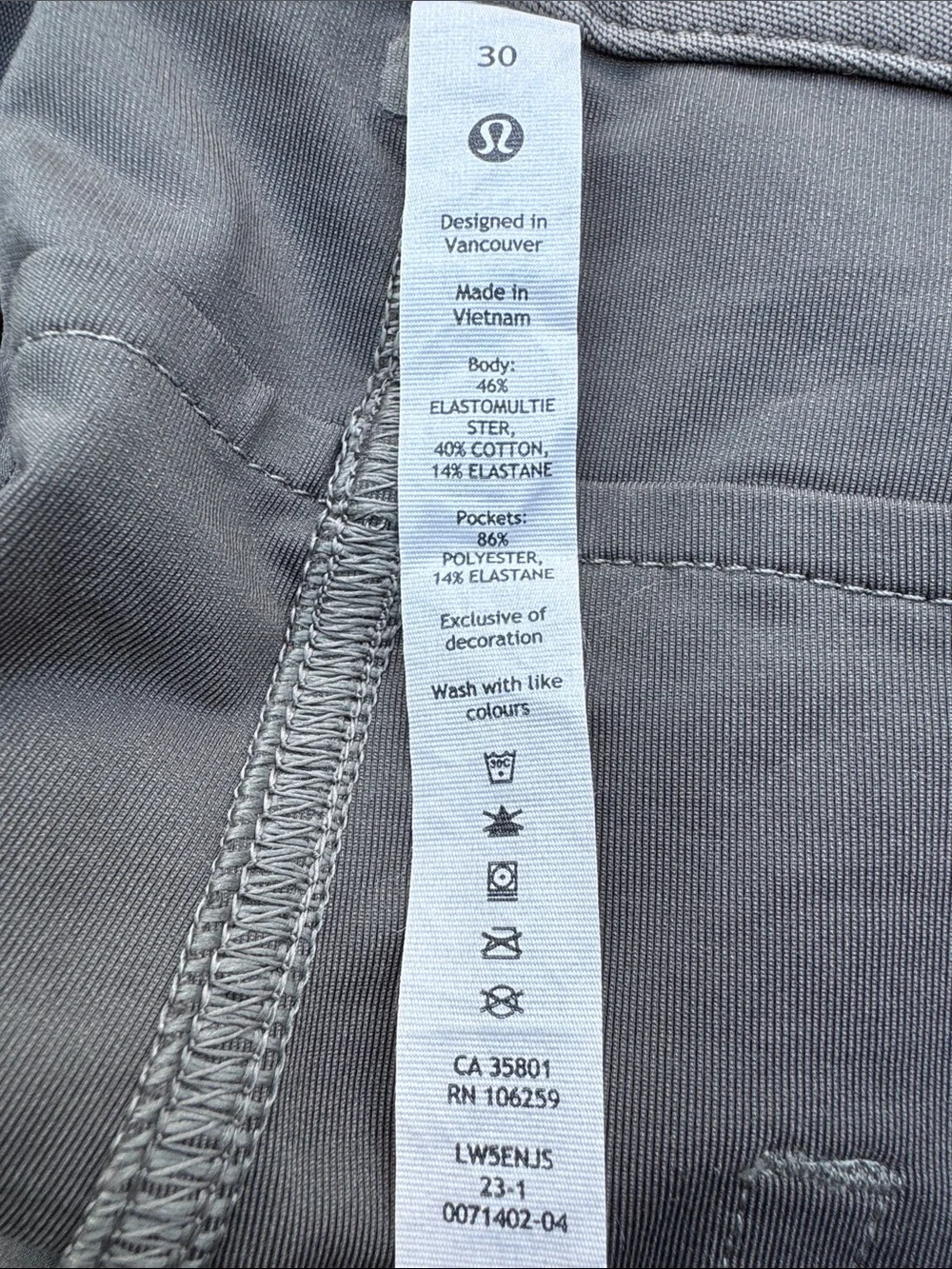 Lululemon City Sleek 5 Pocket Wide-Leg High-Rise Pant Olive/Green Size 30 LW5ENJ